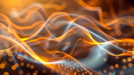 Fototapeta premium Abstract golden wave background for technology, futuristic and business designs