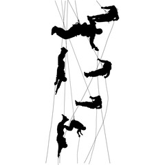 Soldiers rappelling 