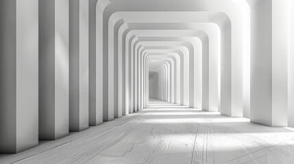 An abstract depth background with dimensional lines, designed to evoke a sense of space and structure through minimalist line art and perspective drawing techniques.