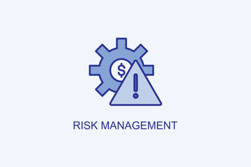 Risk Management Vector Icon Or Logo Illustration