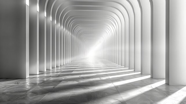 A geometric depth background with linear abstraction, featuring perspective lines that create an illusion of depth and distance, ideal for contemporary design projects.