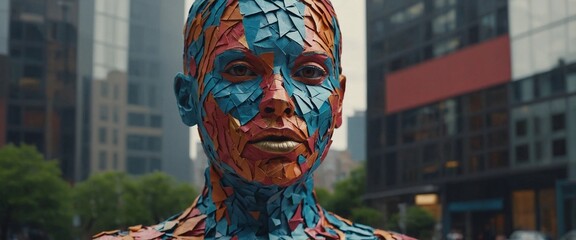 Papier Mache Photo Effect Mockup With Generative AI