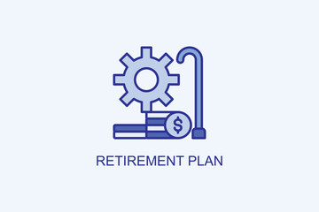 Retirement Plan Vector Icon Or Logo Illustration