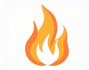 borning fire icon, vector image on white background