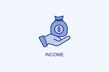Income Vector Icon Or Logo Illustration