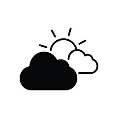 Cloudy vector icon