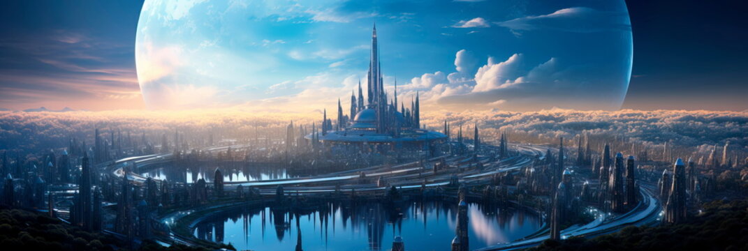 City that serves as an important point for interplanetary travel , Generative AI