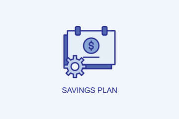 Savings Plan Vector Icon Or Logo Illustration