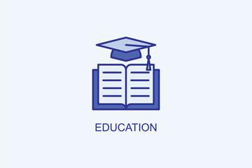Education Vector Icon Or Logo Illustration