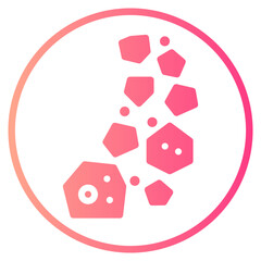 Asteroid Belt gradient icon