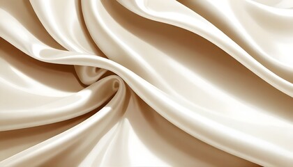 Obraz premium Satin fabric silk ivory Texture background with silky curve glossy pattern. Generative ai