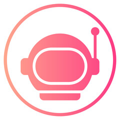 helmet gradient icon