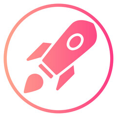 rocket gradient icon