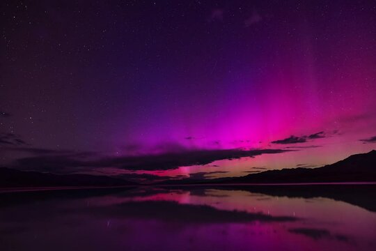Historical Aurora Event 5 10 2024 Death Valley, California Time Lapse