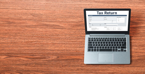 Online tax return form for submitting individual income tax return form snugly on the internet...