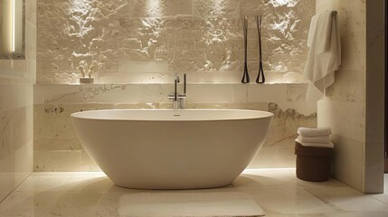 luxurious natural stone tiles in bathroom textured wall and floor design