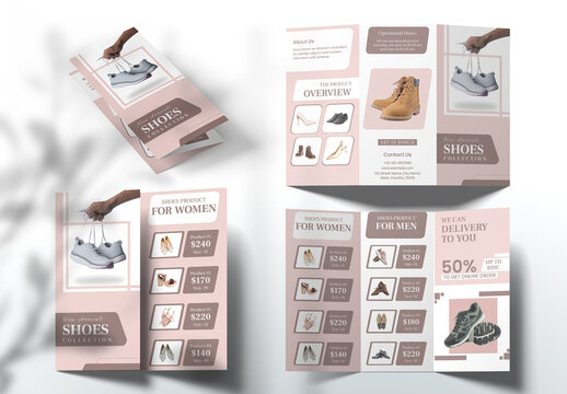 Shoes Store Trifold Brochure Template