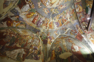 Abruzzo - Frescoes located inside the Sanctuary of the Madonna d'Appari - Built in the 13th century...