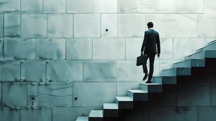 A Businessman's Purposeful Ascent: Embracing Challenges on the Path to Professional Growth and
