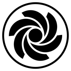 black hole glyph icon