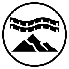 northern lights glyph icon
