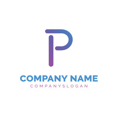 Letter P logo design, vector logo design 