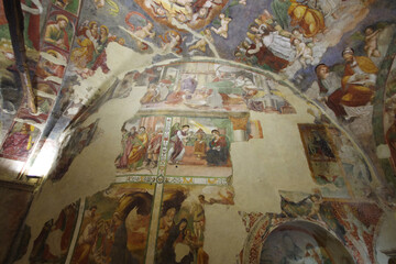 Abruzzo - Frescoes located inside the Sanctuary of the Madonna d'Appari - Built in the 13th century...