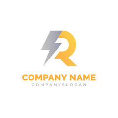 Letter R logo design, vector logo design 