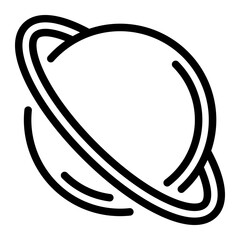 neon planet line icon
