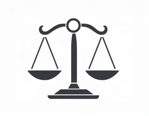 scales icon, vector image on white background, logo