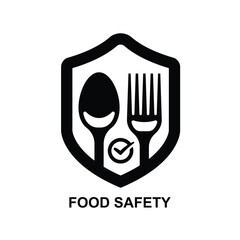 Food safety icon isolated on background vector illustration.