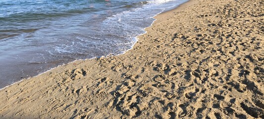 Sandy beach in Thailand. wave
