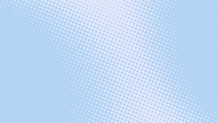 Bright baby blue dotted retro pop art background in comic book style. Funny superhero backdrop mockup with dotted design, vector illustration eps10