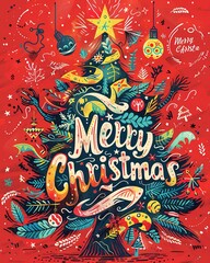 Obraz premium Christmas Greetings card