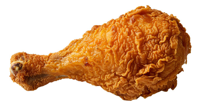 A delicious crispy fried chicken drumstick