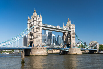 London Tower Bridge along the River Thames 