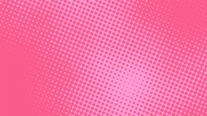 Superhero pink background in pop art comic book style. Cartoon halftone backdrop dot design, vector illustration eps10