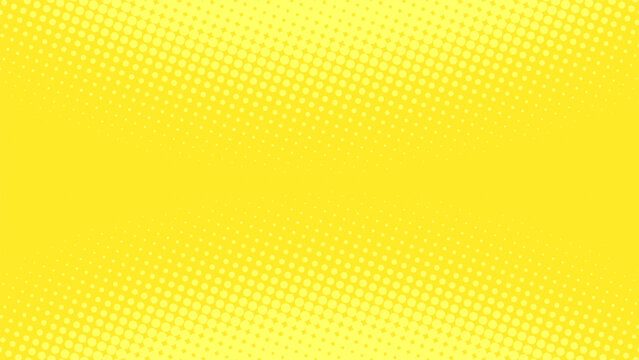 Fototapeta Pop art lemon yellow background in retro comic book style with dotted design, vector illustration eps10