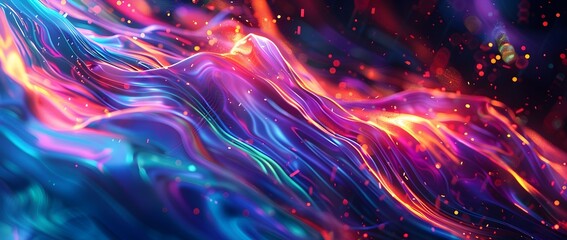 Captivating Celestial Fusion of Vibrant Colors and Dynamic Energy