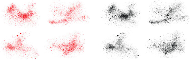 Watercolor paint brush stroke vector. Vector black and red color grunge brush stroke bloodstain