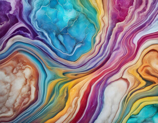 Rainbow colored, crackled marble background