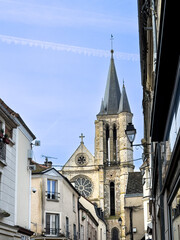 Street view of old village Brie-Comte-Robert in France