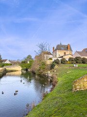Obraz premium Street view of old village Brie-Comte-Robert in France