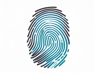 fingerprint icon, vector image on white background, logo