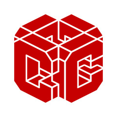 Obraz premium 3d cc monogram