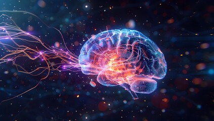 Fototapeta premium of the Dynamic Neural Landscape of the Human Cognition