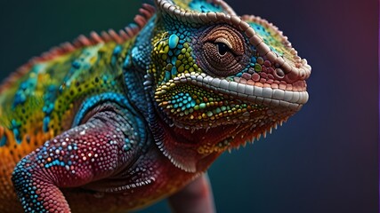 green iguana on a branch