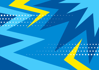 Superhero pop art background in blue color in retro comic book style, fun dotted background, vector illustration eps10