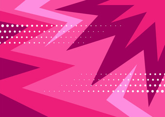 Pop art pink and magenta background in retro comic book style with dotted design, vector illustration eps10