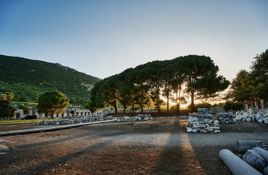 Landscape outside the ruins of Ephesus, Turkey, Europe